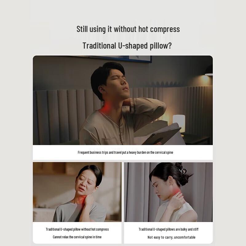 SKG Portable Heated U-shaped Neck Massager Pillow