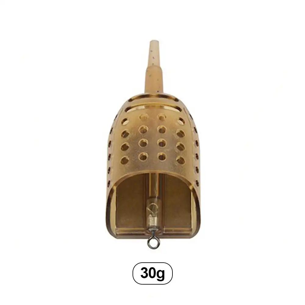 1Pc Carp Fishing Bait Feeder Lure Holder Trap 30g 40g 50g Fishing Feeder Cage Basket Load Iron Head Lures Feeder Cage