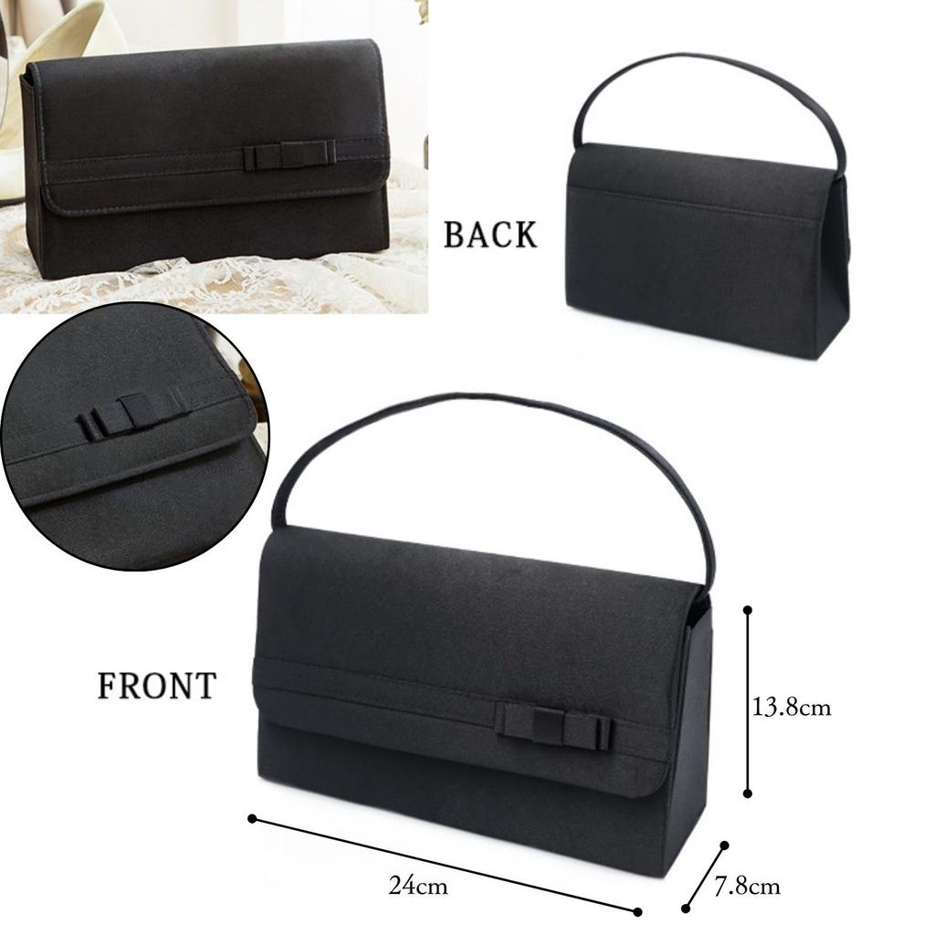Harujio Black Formal Perfect for and Black Formal Formal Bag for and Ceremonies Bag, Weddings, Funerals, Ceremonies, Women's Handbag, Bag, Weddings,