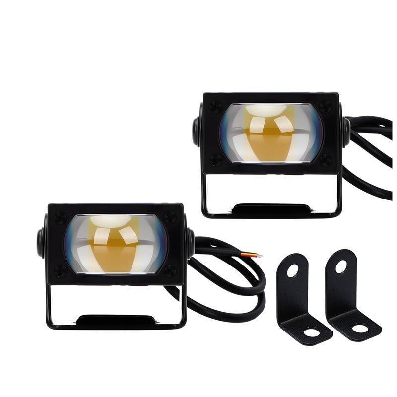 Precise For Jeep Truck SUV For LED Car Grille Spotlight 2PCS White Yellow Dual Color High Low