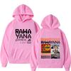 Rawayana Tour Print Hoodie Herren Damen Hip-Hop Pullover Langarm Locker Lässig Sweatshirts Oberteile