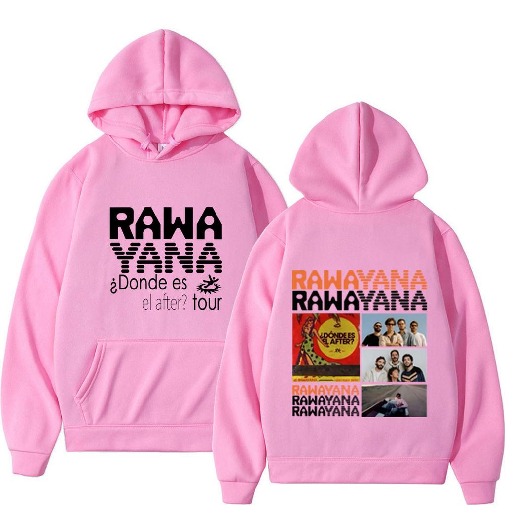 Rawayana Tour Print Hoodie Herren Damen Hip-Hop Pullover Langarm Locker Lässig Sweatshirts Oberteile