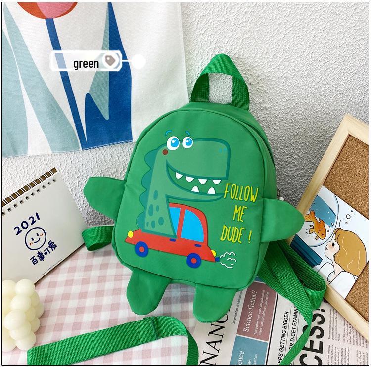 

2026 New Dinosaur Kids Anti-Lost Backpack - Unisex Cartoon School Bag for Kindergarten