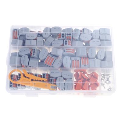 120pcs/set Compact Electrical Wire Connector Set Splicing Connector Assortment Multifunctional Wire   Splices Connector Set