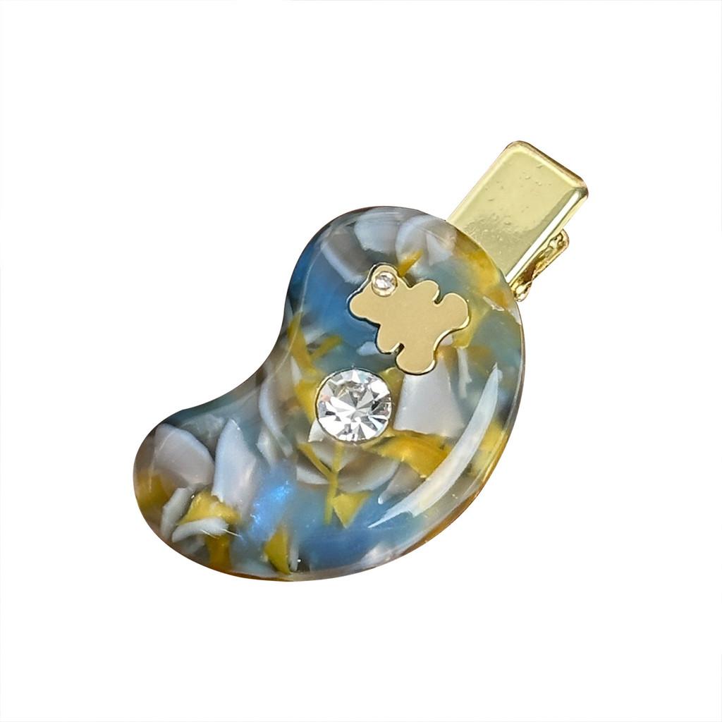 Trendy Acetate Hair Accessories Featuring Rhinestone Bear Clips For Young Women