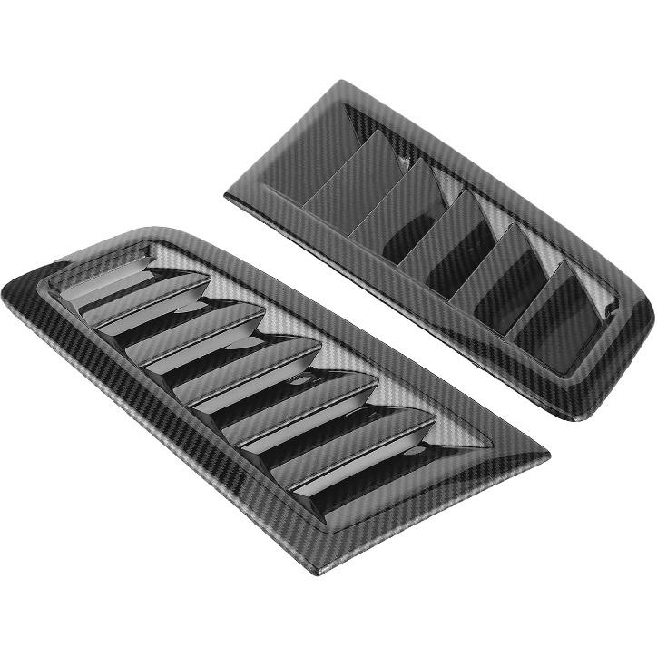 2Pcs Bonnet Vents, Universal Hood Vents for Cars, Bonnet Air Vents Engine Hood Car Exterior Parts for RS MK2 (Carbon Fiber)