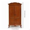 Dollhouse Wardrobe 1:12 Scale with Arched Top ChestnutBrown Miniature Closet for