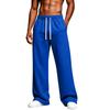 Men's Casual Color Loose Fit Sweatpants with Elastic Waist Straight Leg