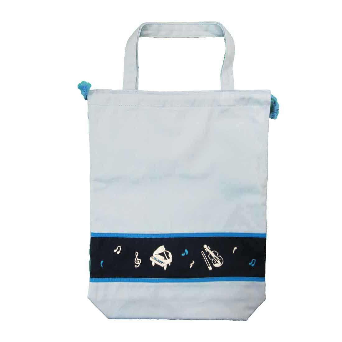 Drawstring bag with handle, music instrument pattern, made by Jolicom Encourt, drawstring bag, gym clothes holder, gym clothes holder, changing bag,