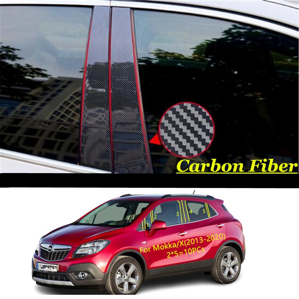 Car TPU/Glossy Mirror Pillar Post Cover For Opel Mokka/X 2013 2014 2015 2016 2017- Door Trim Window Decorative Sticker