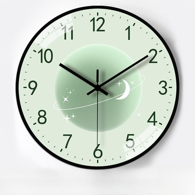 

10-дюймовые 25 см простые и креативные настенные часы, украшение для гостиной, спальни, настенные часы, бесшумные, с автоматической настройкой времени, радиочасы