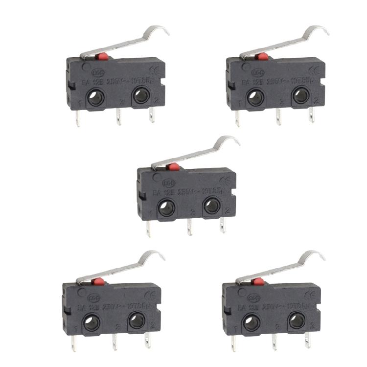 Gehäuse schwarz Mikroschalter-Baugruppe, KW11 KW12 Taster-Steuereinheit mit Metallkontakten und Beschriftungskörper