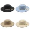 Men Women Wool Felt Round Crown Wide Brim Sun Protection For Travel Outdoor