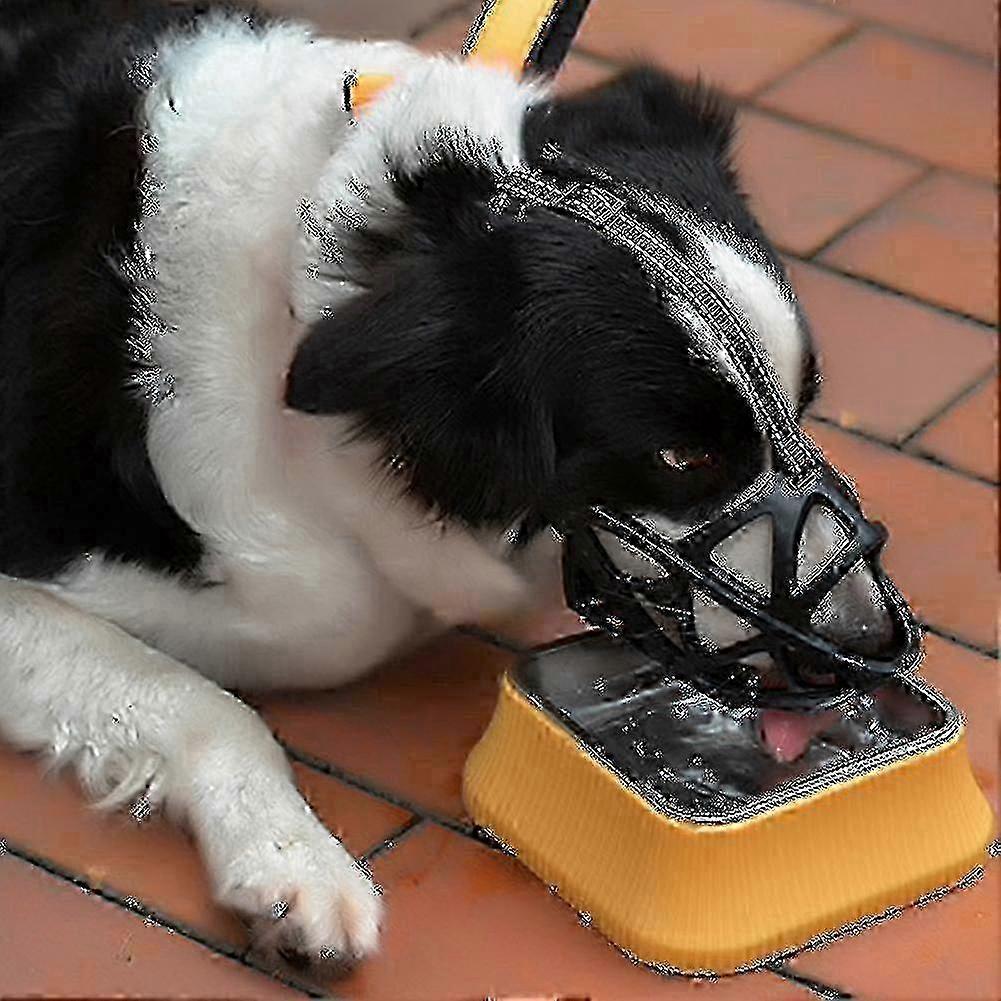 Adjustable Breathable Dog Muzzle for Anti Eating, Licking and Biting with Hollow Basket Design