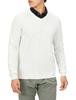 FootJoy Modern Classic Cable Argyle V-Neck Golf Sweater, Men's, White, XXL, FJ-F23-M01