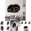 3d Realistic Horrifying Halloween Wall Breakthrough Ghost Girl Wall Sticker Removable Pvc Decor For Living Room And Hallway