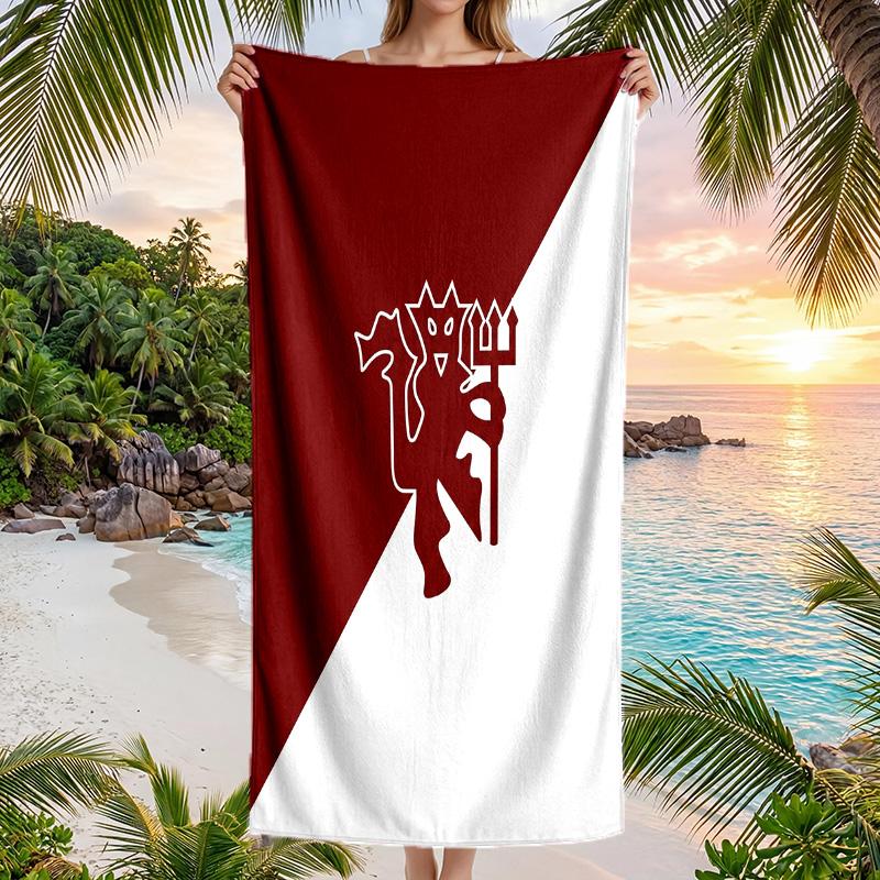 Telo da Spiaggia Asciugatura Rapida Manchester United FC Stampa Microfibra Assorbente Portatile da Viaggio per Nuoto