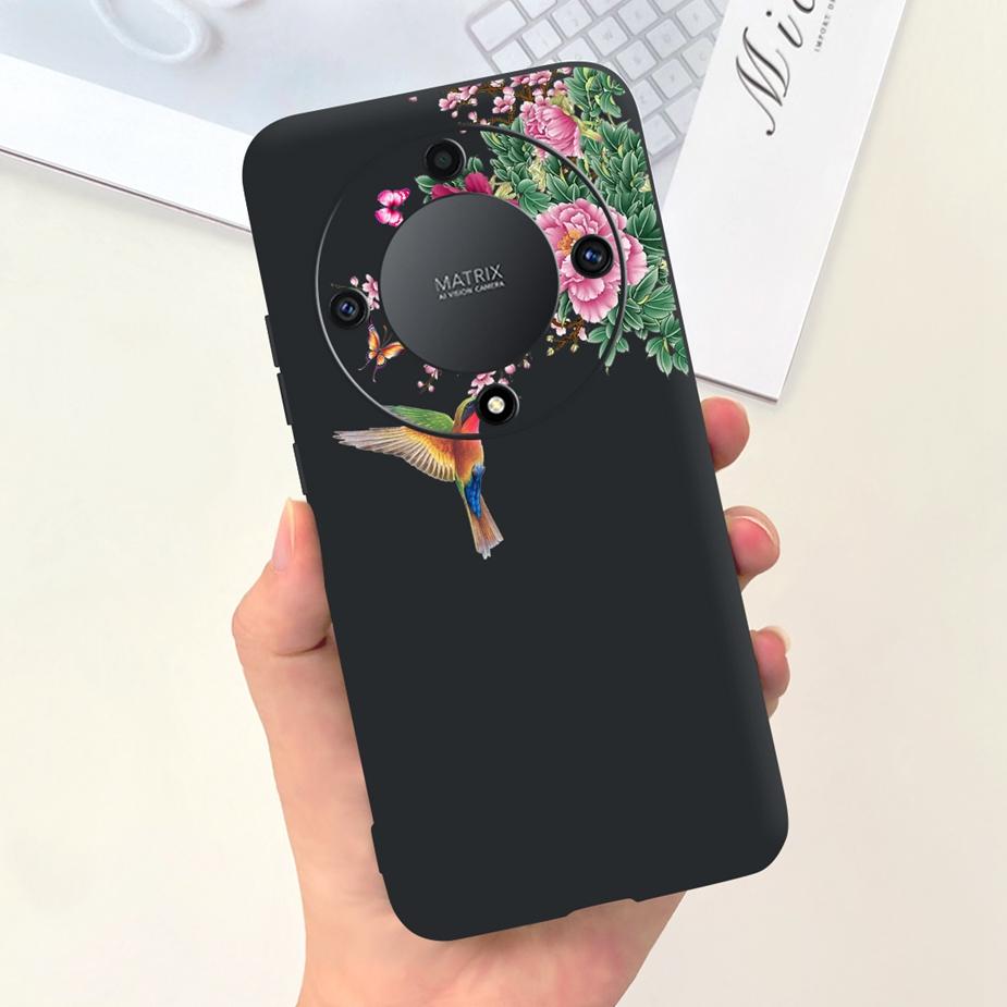 Für Honor Magic6 Lite Hülle Honor X9b Hübsche Mädchen Sonnenblumen Hülle Weiche Silikon Handyhülle Für Honor Magic6 Lite HonorX9b Bumper