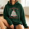 All Booked for Christmas Book Tree Hoodies Women Retro Bookworm Graphic Sweatshirt Aesthetic Winter Oversized Streetwear