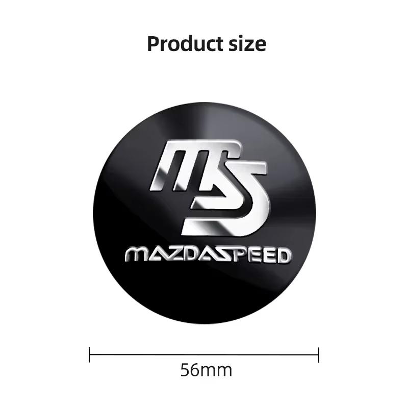 For Mazda 4pcs 56mm Car Emblem Wheel Hub Center Cap Stickers 2 3 5 M5 Ms CX-4 CX-5 CX6 CX7 M3 M6 MX3 MX5 Rx8 bg1