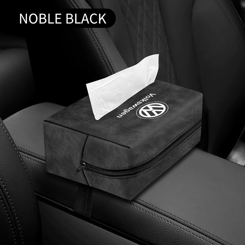

2026 Hot For Volkswagen VW Volkswagen, tissue box, tissue box storage bag, car seat back armrest box, hanging tissue bag, genuin чорний