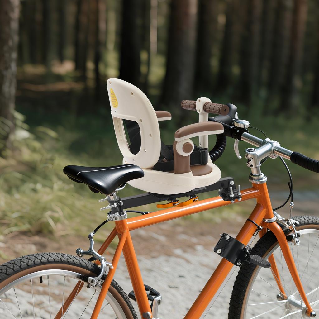 Seggiolino Bici Anteriore Adatto alla Maggior Parte delle Biciclette per Adulti, Costruzione Robusta Seggiolino Anteriore per Bicicletta, Sedile Sicuro Confortevole per la Guida