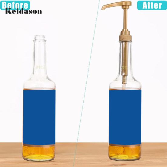 8Pcs Easy to Use Detachable PP Plastic Syrup Dispenser Sugar Press Bottle Pump Head Kitchen Supplies