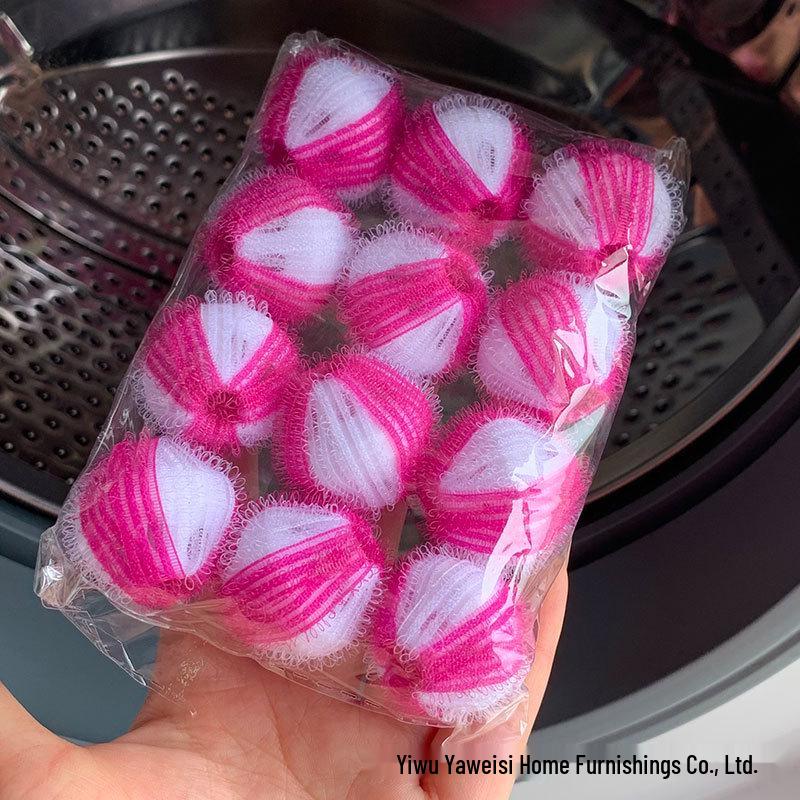 12-Pack 35mm Large Nylon Anti-Tangle & Anti-Knot Washing Balls for Stain Removal