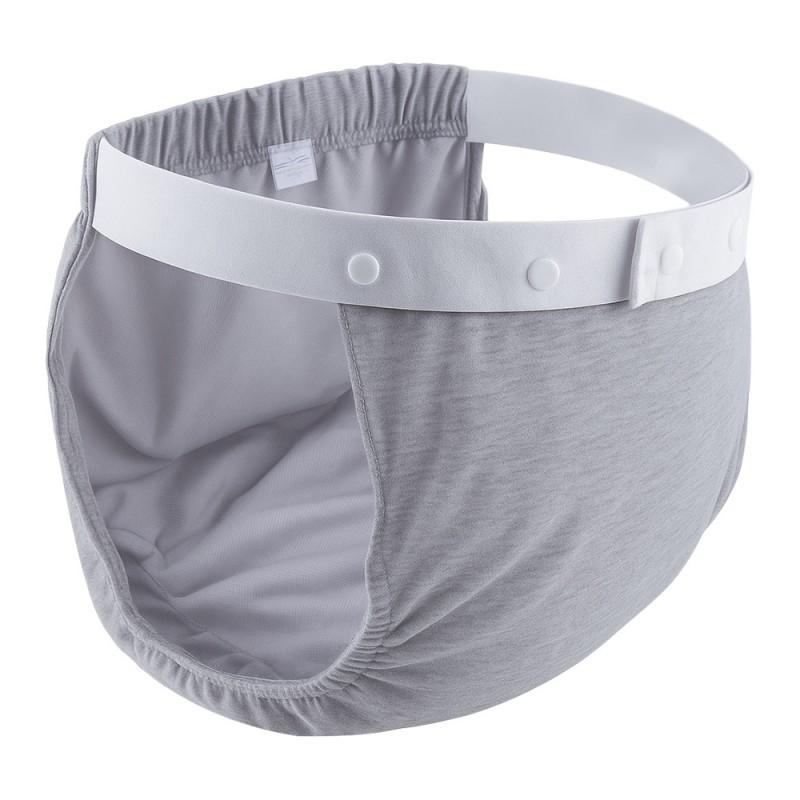 Bavlněné kalhotky na inkontinenci s nastavitelným pasem pro starší dospělé, s otevíráním po stranách, snadná údržba, unisex XL Waist 72-100 cm gray