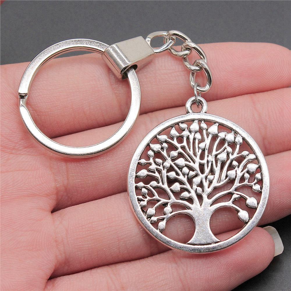 Tree of Life Nature Growth Pendant Antique Bronze Metal Keychain Trendy Gift for Nature Lovers