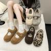 Fairy Wind Comfortable Versatile Cotton Shoes Female 2025 Autumn and Winter New Velcro Warm Flat Bottom Velvet Cotton Shoes Female