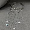 Upper Arm Bracelet Metal Tassel Star Heart Chain Armband Cuff  Simple Arm Bangle Armlet Adjustable For Women Girl