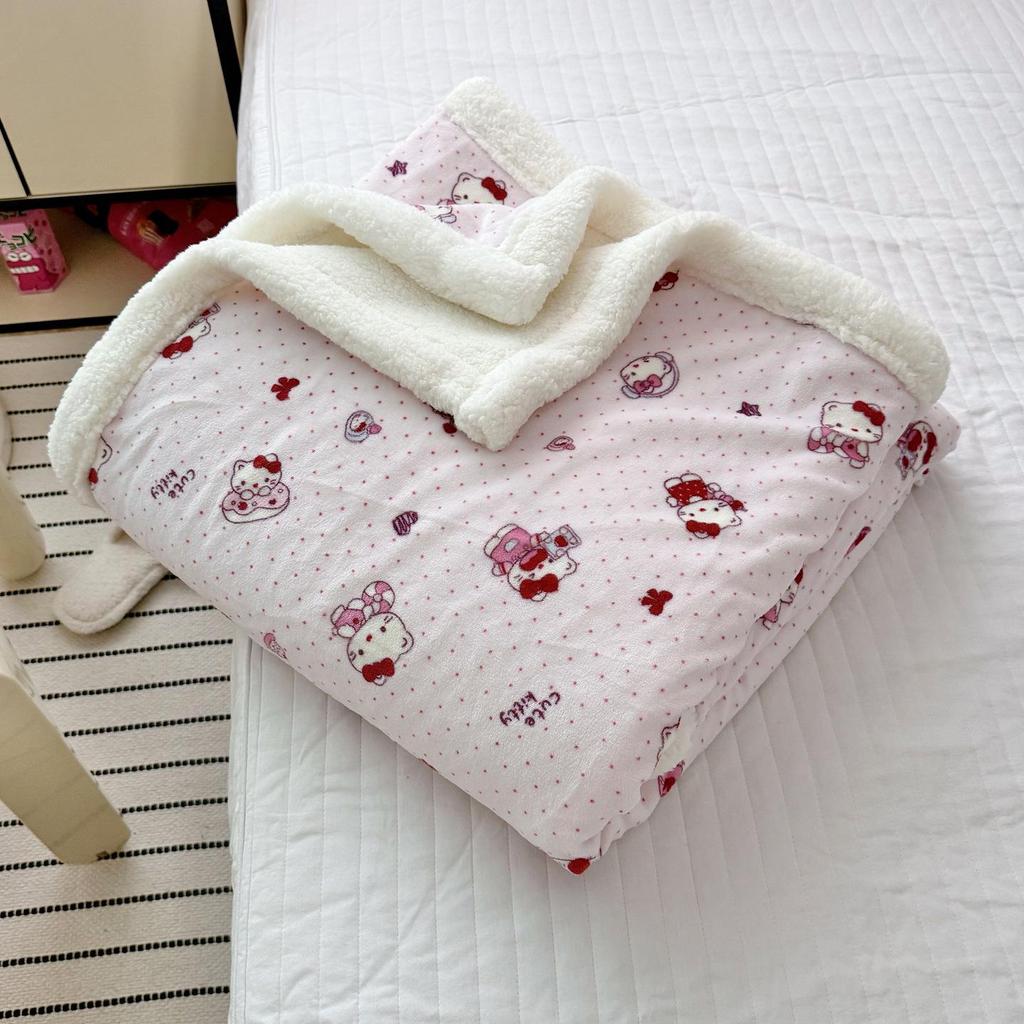 Milk Velvet Multifunctional Blanket: Perfect for Office, Nap, Sofa, Dorm, or Car Use.
