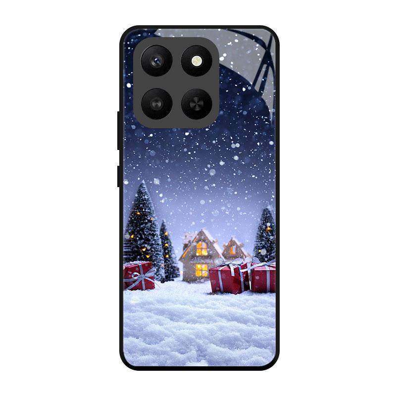 Christmas Painted Case For Honor 400 200 90 70 50 Lite Pro Tempered Glass Back Cover For Honor 400 200 Smart Shell Fundas Bumper