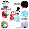 1,8m/6FT aufblasbare Weihnachtsdekoration Spielzeug Cartoon Schneemann Familie aufblasbares Modell mit LED-Lichtern Haus Außen Weihnachten Deko
