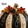 Atmosphärische Herbsternte-Requisiten Herbst-Kürbis-Deko, Harzfigurine, Vintage Rustikale Tischdekorationen Mittelstück für Halloween Thanksgiving, Innenbereich