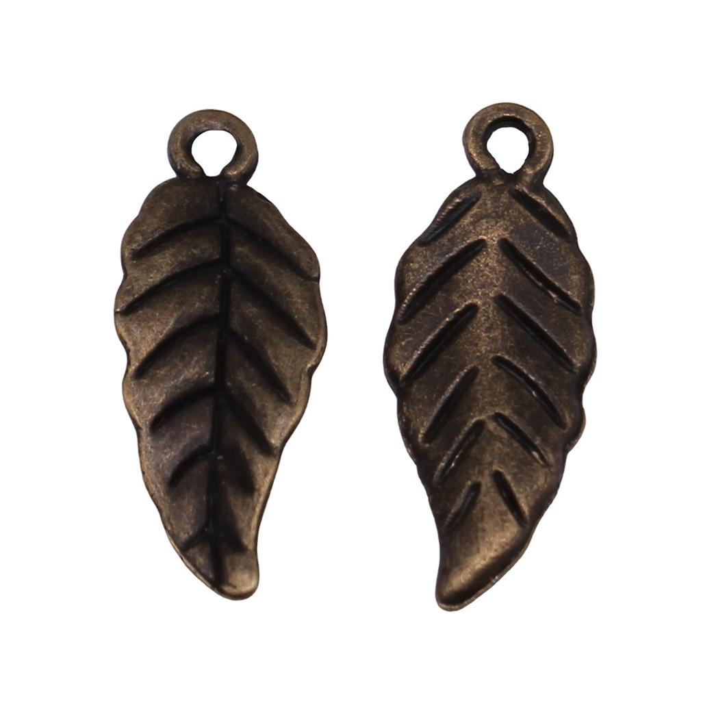 Filigree Leaf Charms Antique Alloy Pendants For Nature Inspired Jewelry
