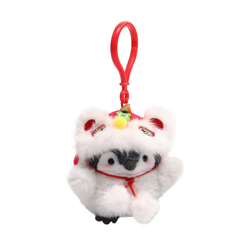 

Penguin Keychain Plush With Lion Dance Theme For Celebration And Decor Party