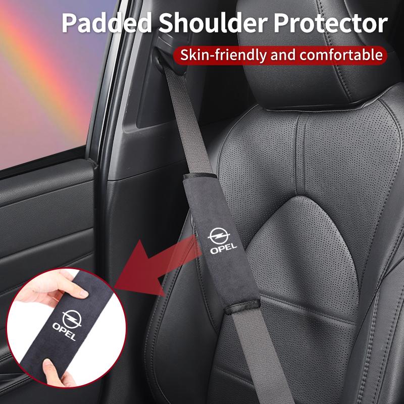 BBGL9 Car Flannel Shoulder Pads Padded Shoulder Protector Accessories For Opel Corsa Astra Insignia Vectra Zafira Meriva Mokka
