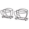 2 Stück Serviettenhalter Eisen Kaffeetassenform Freistehender Taschentuchspender Tisch-Serviettenhalter für