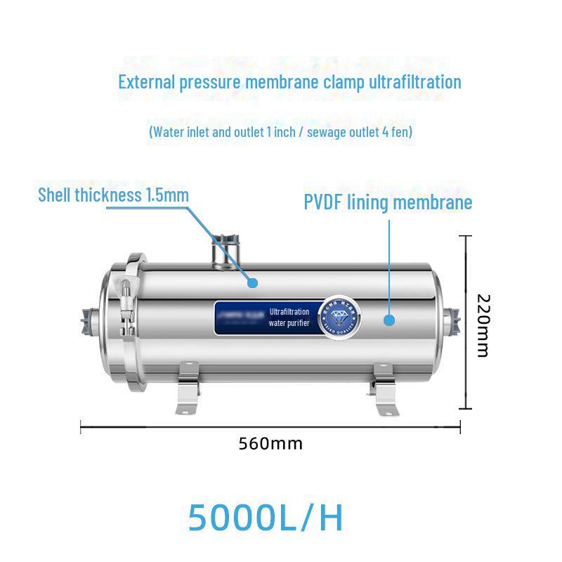 Stainless Steel Whole House Ultrafiltration Water Purifier for Tap, Well, and Outdoor Use