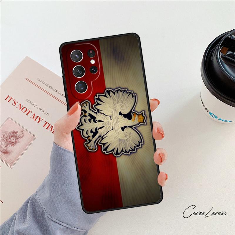 Poolse vlag telefoonhoesje Voor Samsung Galaxy S24 S25 S23 S22 Ultra Note 10 20 Plus S20 S21 FE Cover For Galaxy S24