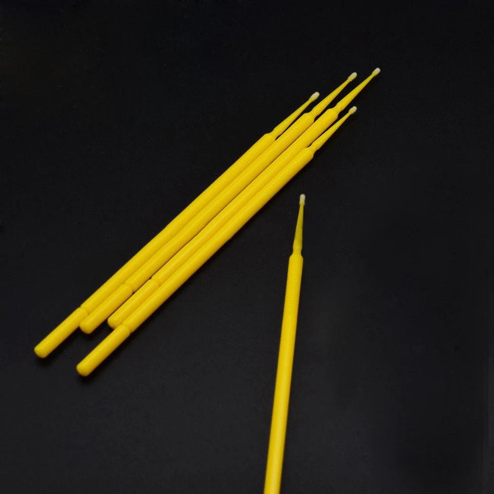 100 stücke Auto Wartung Werkzeuge Pinsel Farbe Touch-up Gelb Stift Einweg Kleine Spitze Zubehör 1,0mm Micro