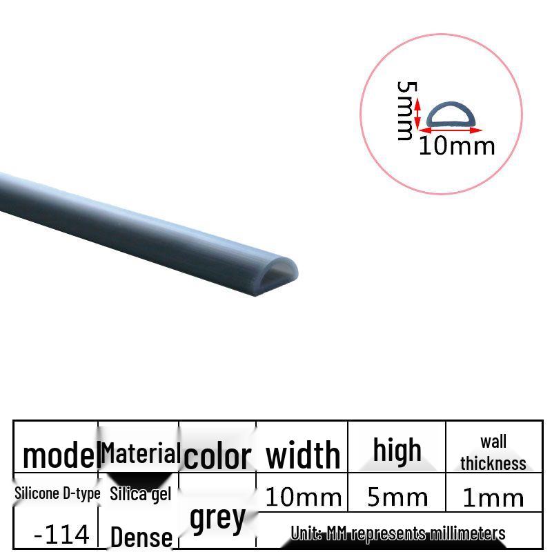D-Shaped Silicone Sealing Strip: High-Temperature, Water-Retaining, Self-Adhesive, Anti-Collision, Shock-Absorbing for Doors & Windows