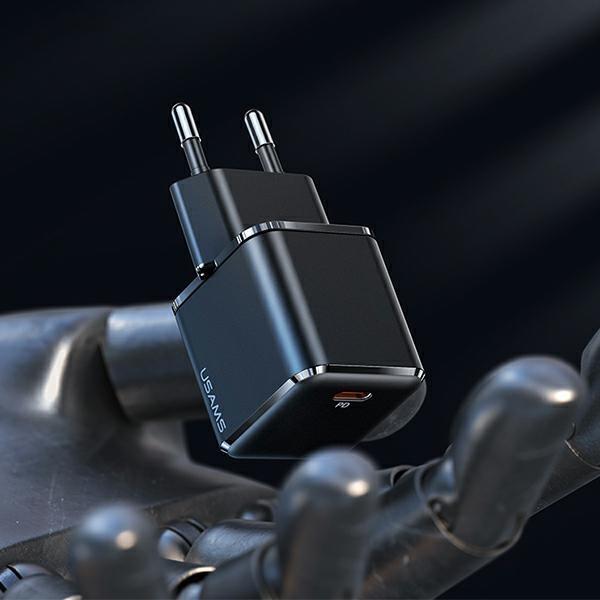USAMS Land. Network. 1Xusb-C T45 Mini 30W(OnlyHead) Pd3.0 Fast Charging Black/Black Cc148Tc01 (Us-Cc148)