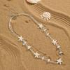 Vacation Beach Wind Glass Beads Mix and Match Starfish Gravel Necklace for Women