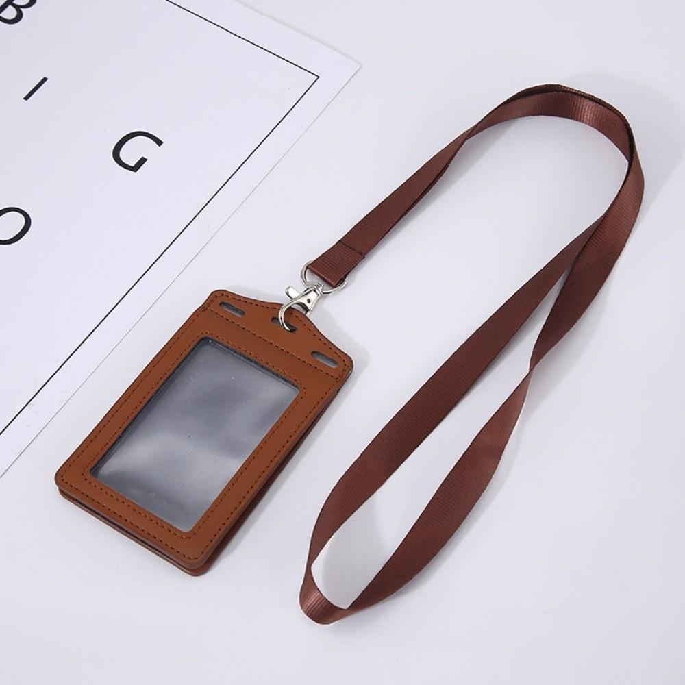 PU Leather Badge Holder Trifold Duty ID Card Holder for ID Name Card Business Name Tag Student ID Card