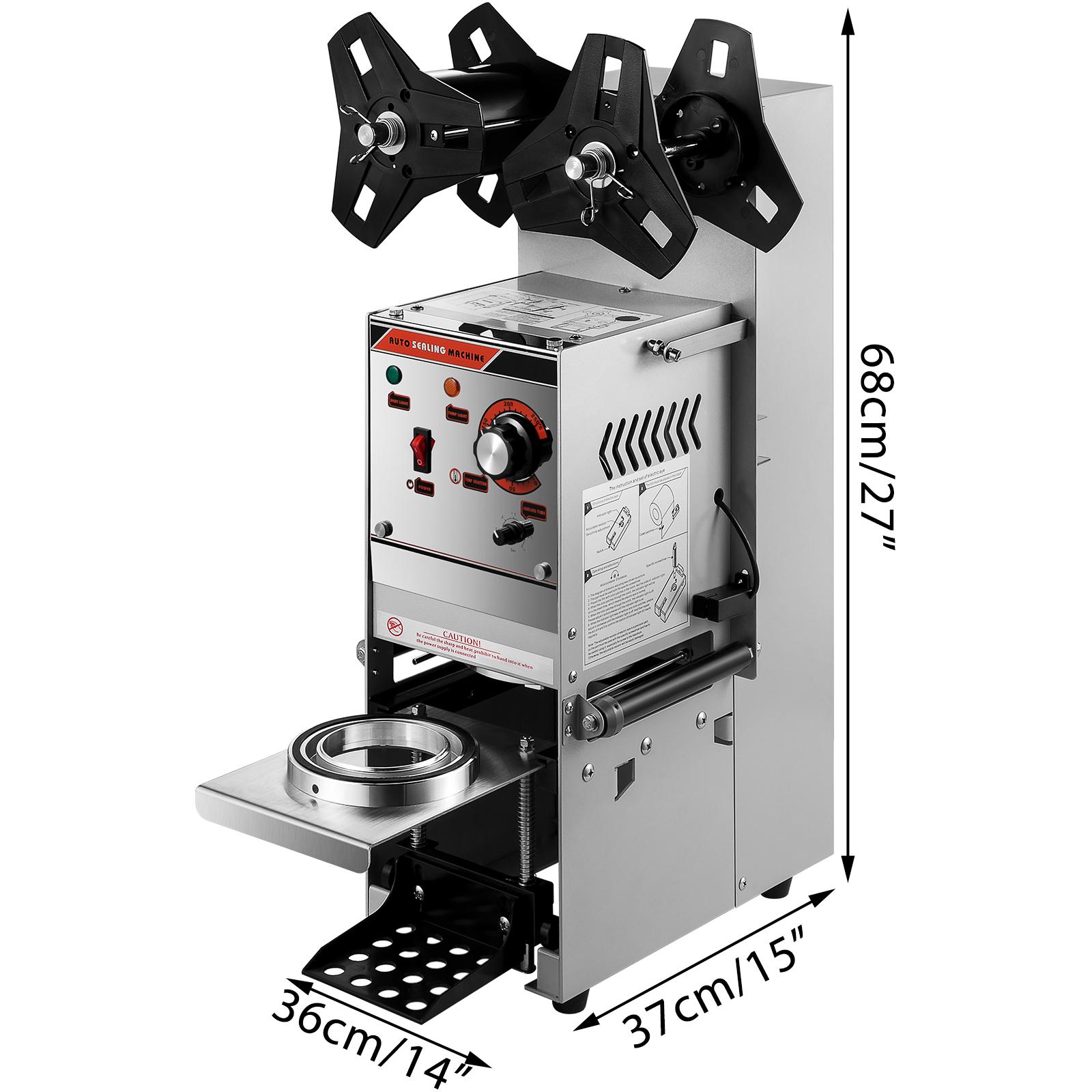 

SucceBuy Полуавтоматический запайщик стаканов для чая с пузырьками, диаметр 90/95 мм, машина для запайки стаканов из нержавеющей стали для коммерческого использования, для кофе, какао, напитков серебряный