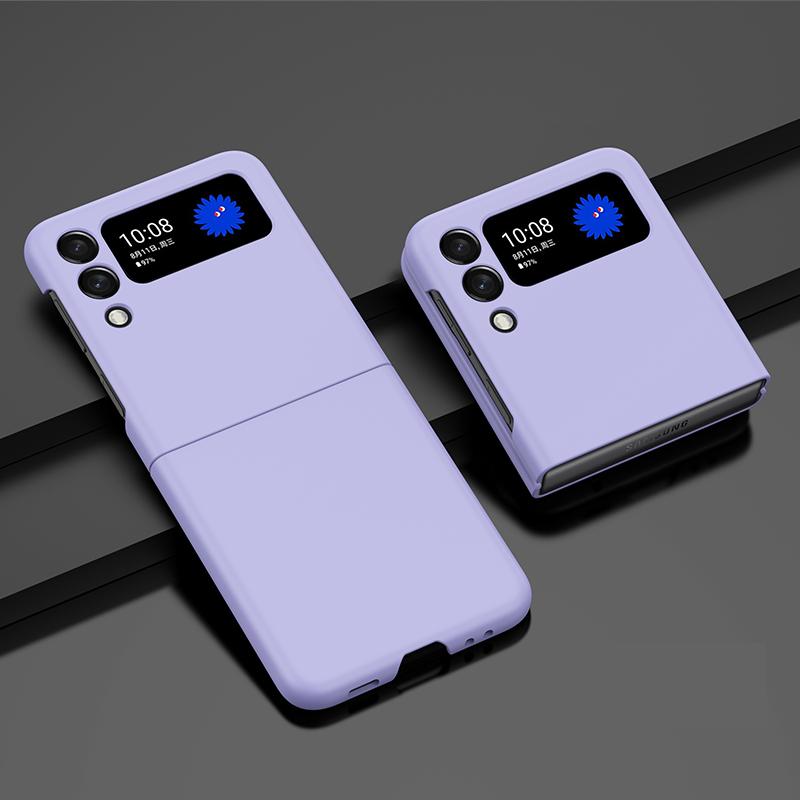 Candy Color Hard Pc Phone Case For Samsung Galaxy Z Flip 3 5g Shockproof Matte Back Cover For Galaxy Z Flip3