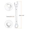 1pc 15-32mm Llave Combinada de Boca Abierta Acero al Carbono Anillo Abierto Llave Combinada Herramientas Manuales para el Hogar y Reparación de Coches Métricas